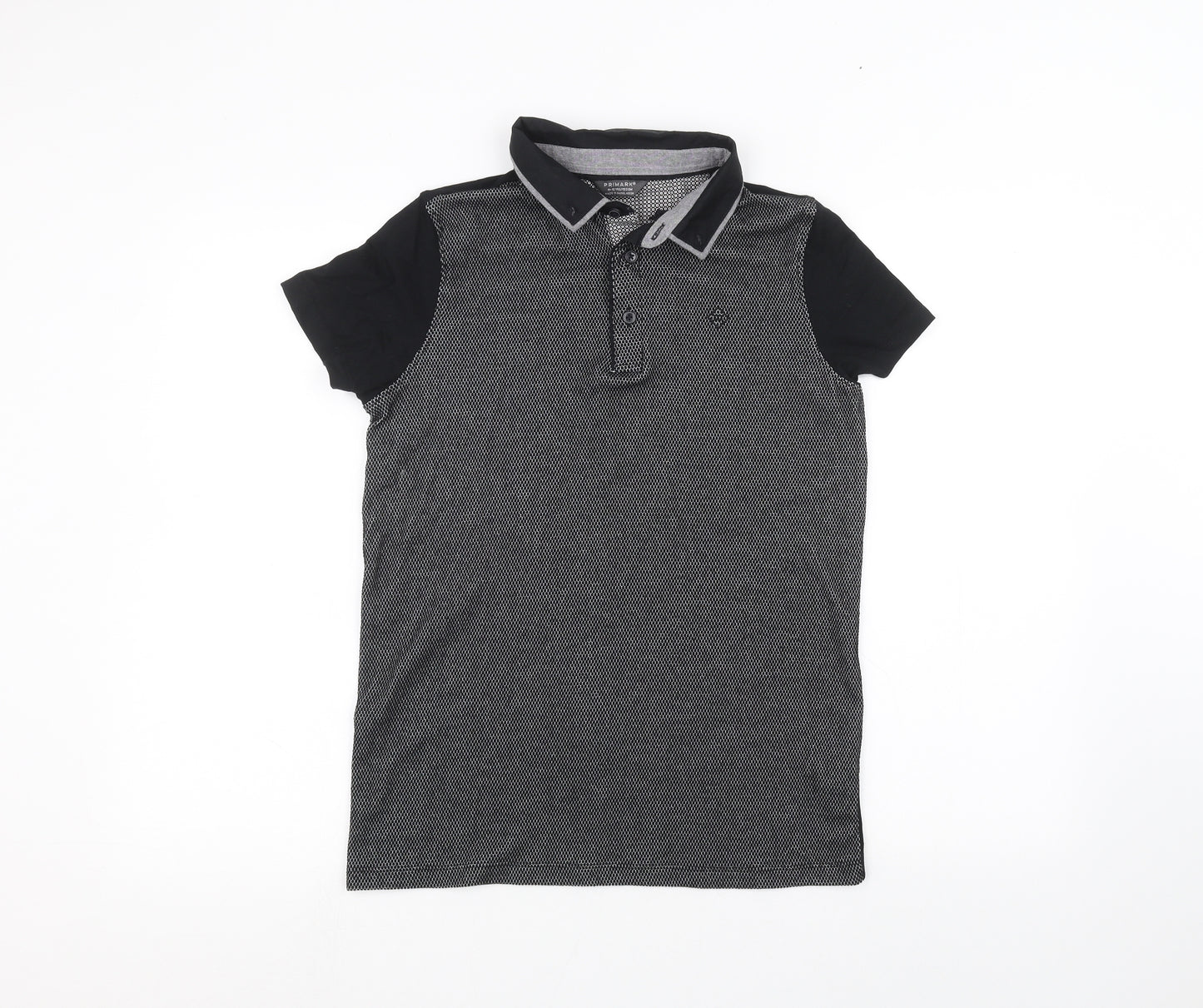 Primark Boys Black   Basic Polo Size 11-12 Years