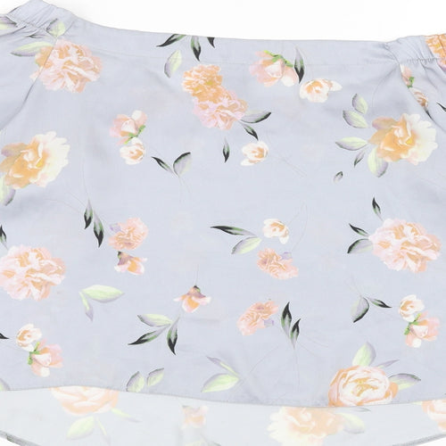 New Look Womens Blue Floral  Basic Blouse Size 8