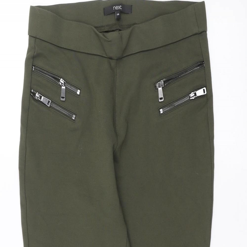 NEXT Womens Green   Trousers  Size 14 L24 in