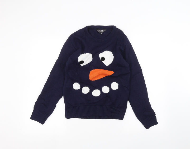 Fluid Boys Blue Pullover Jumper Size 7-8 Years
