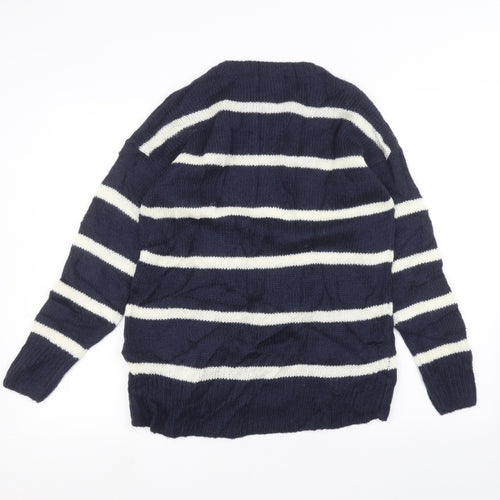 New Look Womens Blue Striped  Pullover Jumper Size S
