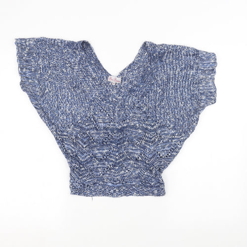 Be beau Womens Blue   Basic Blouse Size 10