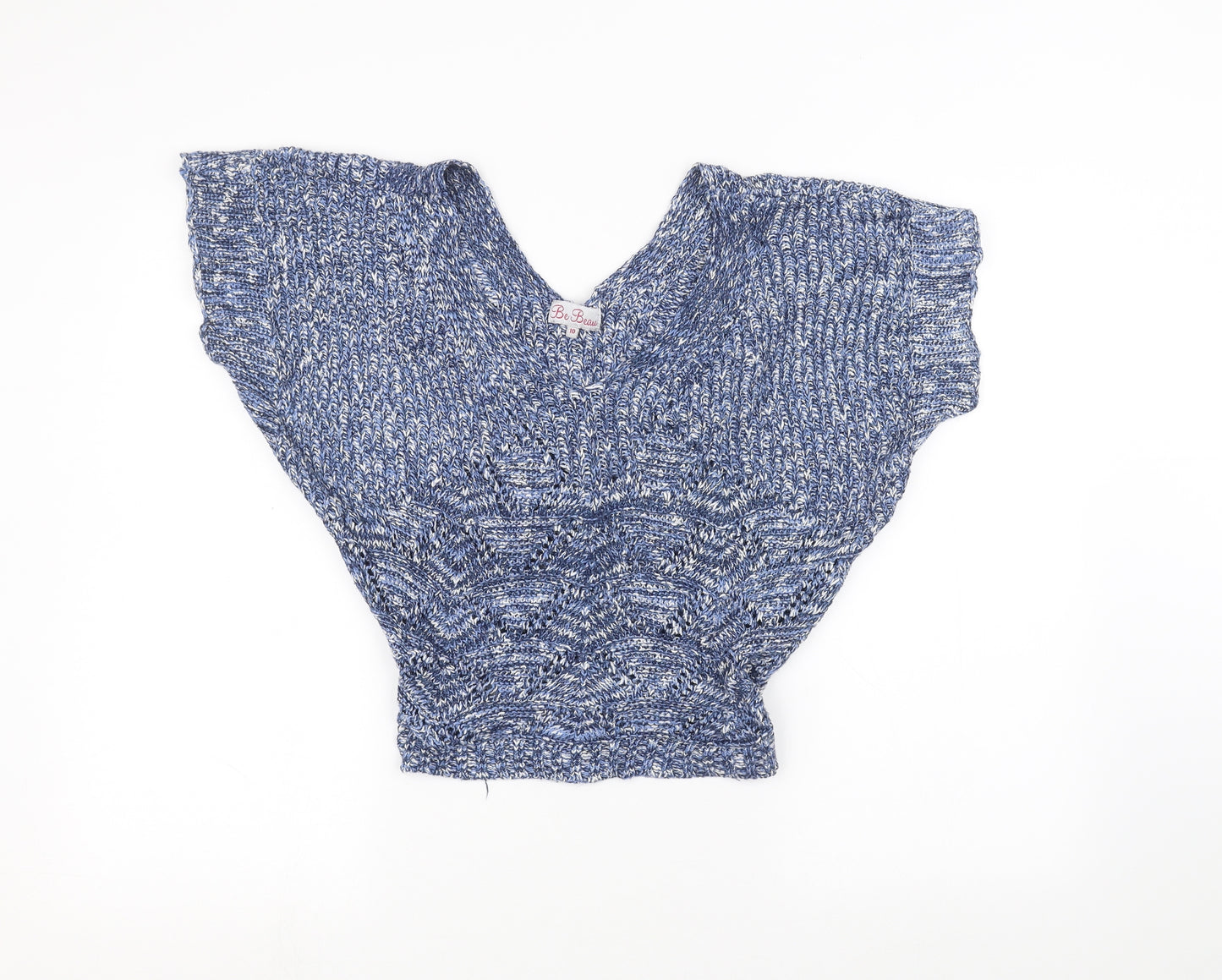 Be beau Womens Blue   Basic Blouse Size 10
