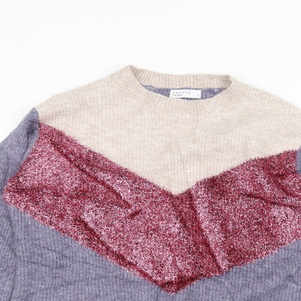 Papaya Womens Blue   Pullover Jumper Size S