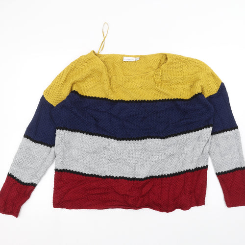 New Look Womens Multicoloured Striped  Pullover Jumper Size 10