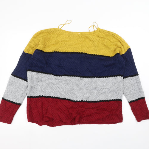 New Look Womens Multicoloured Striped  Pullover Jumper Size 10
