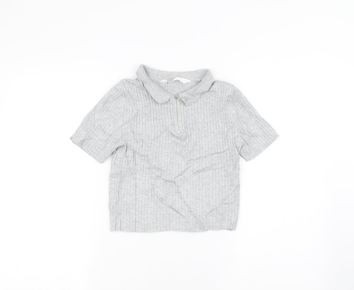 H&M Girls Grey   Basic T-Shirt Size 11-12 Years