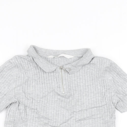 H&M Girls Grey   Basic T-Shirt Size 11-12 Years
