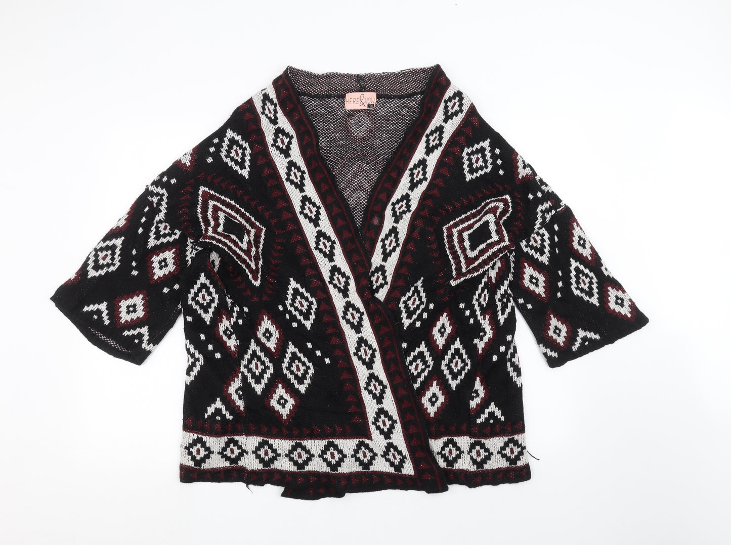 HERE & NOW Womens Black   Cardigan Jumper Size L