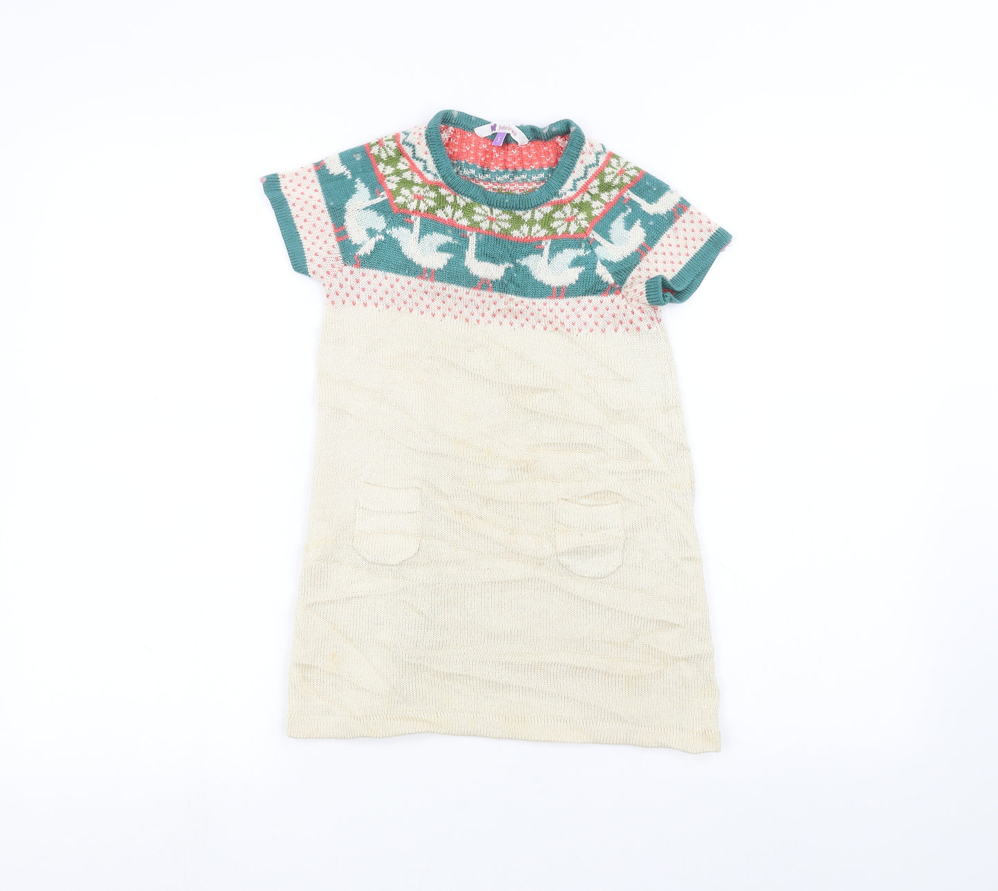 John Lewis Girls White   Pullover Jumper Size 5 Years