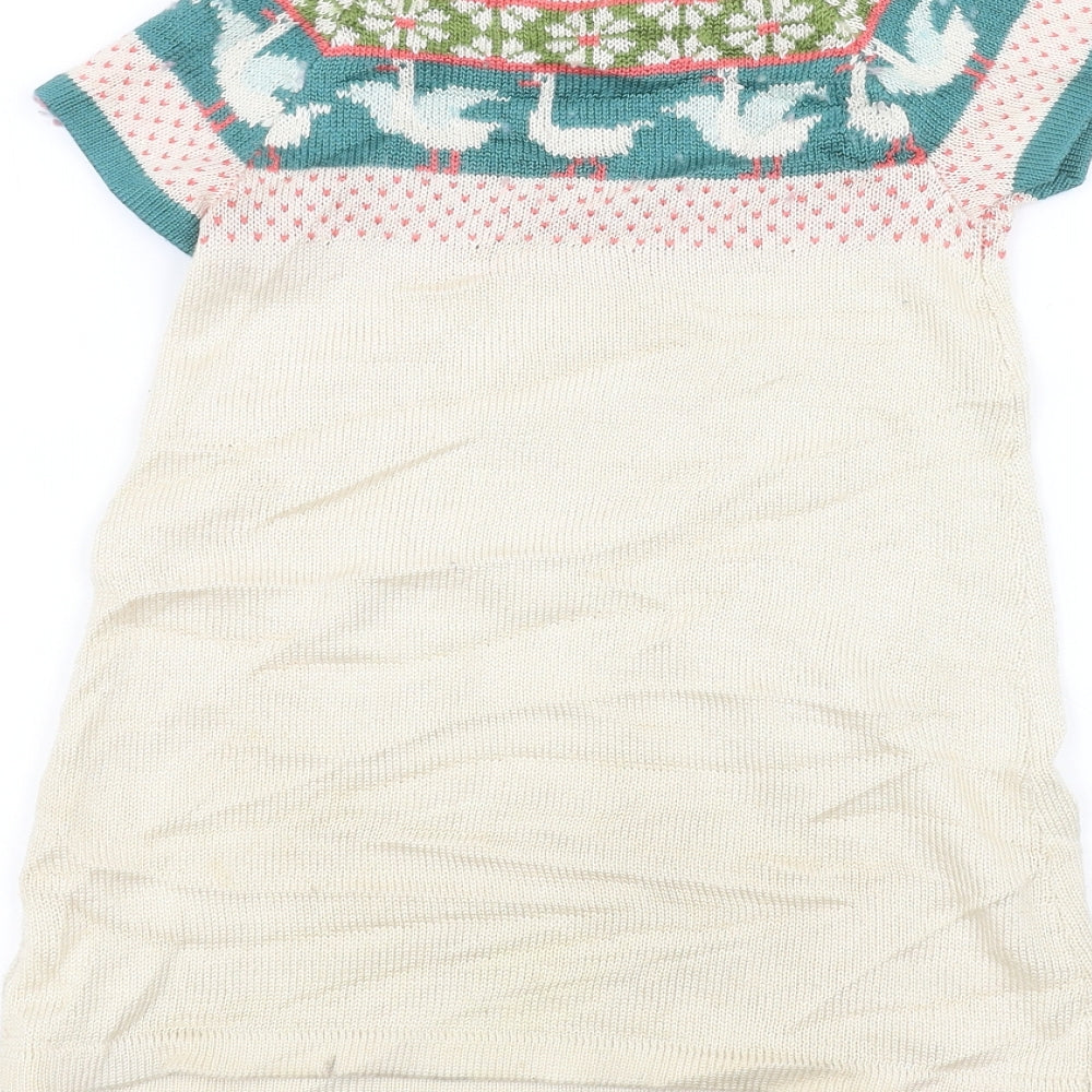 John Lewis Girls White   Pullover Jumper Size 5 Years
