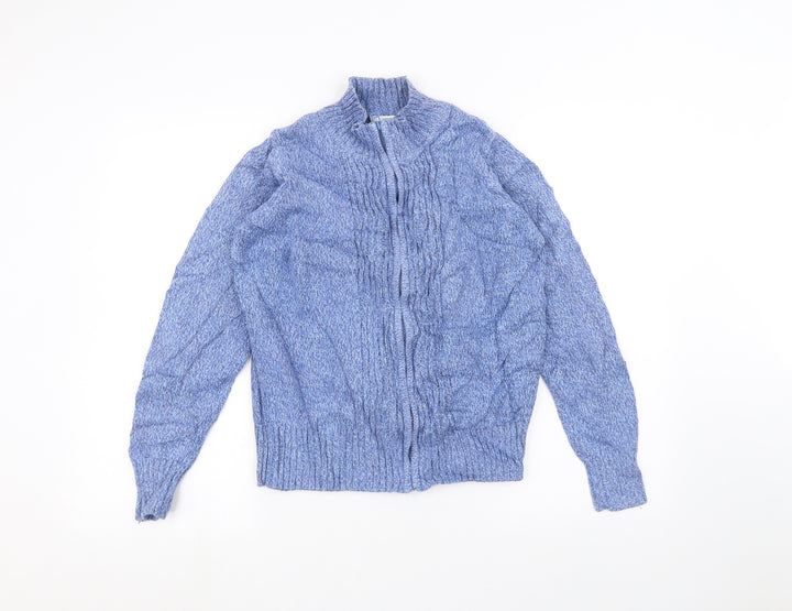 EWM Womens Blue Full Zip Jumper Size M