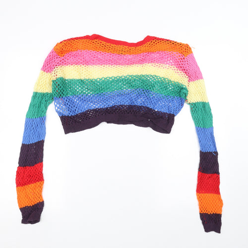 New Look Womens Multicoloured Striped  Pullover Jumper Size L