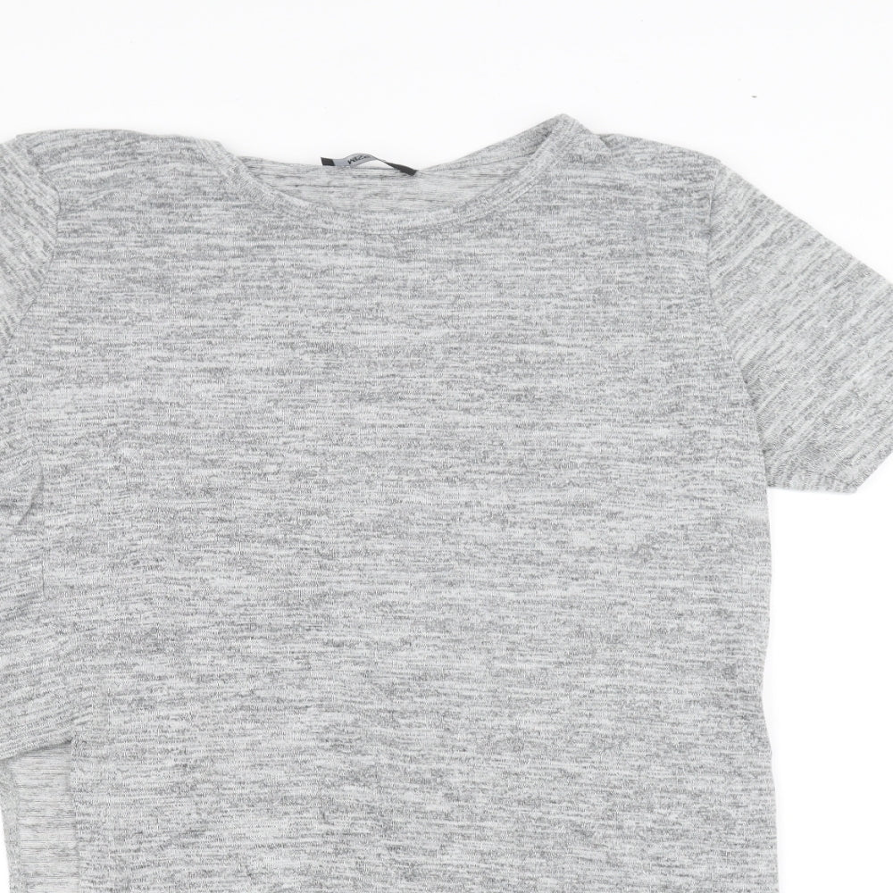 Missguided Womens Grey   Basic T-Shirt Size 12