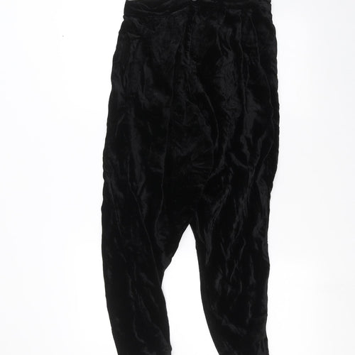 H&M Womens Black   Trousers  Size 10 L22 in