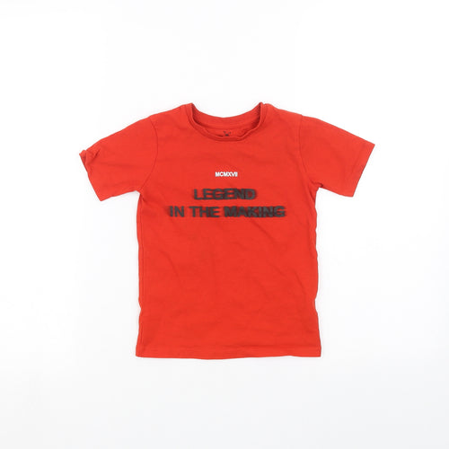 River Island Girls Red   Basic T-Shirt Size 2-3 Years