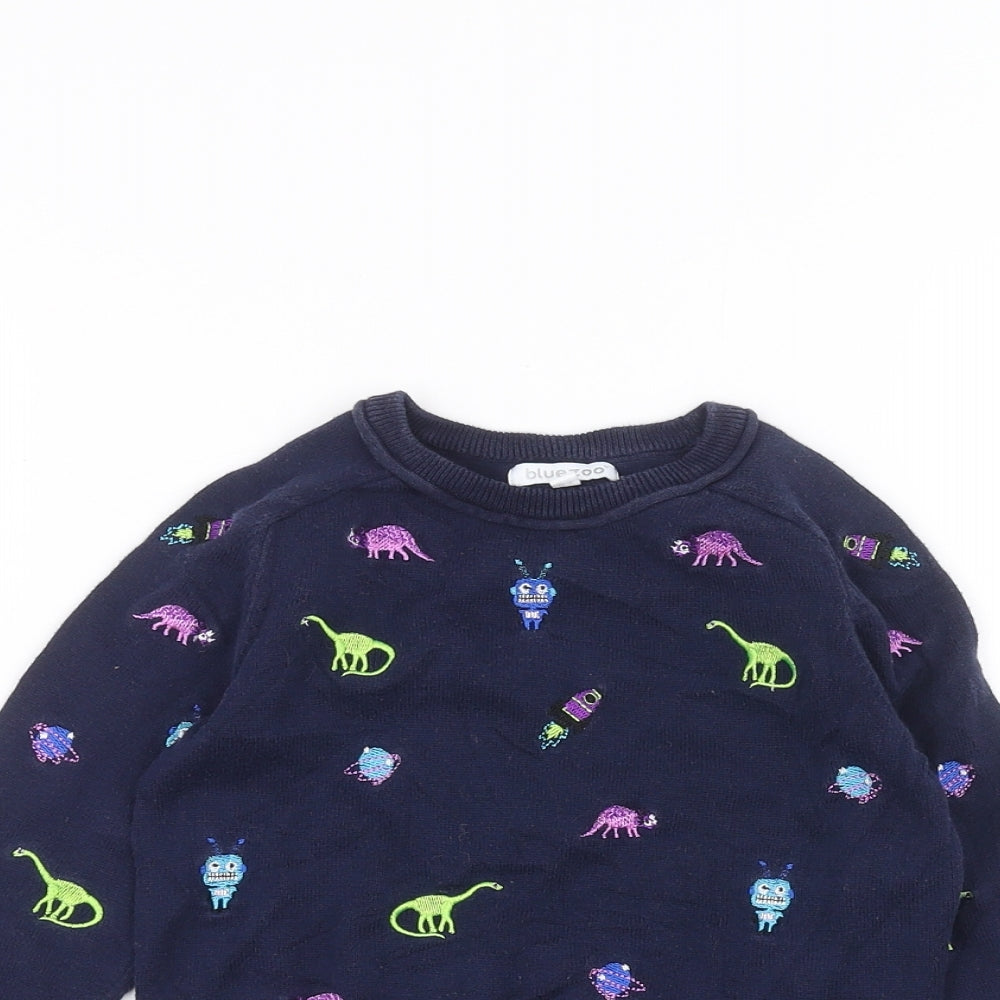 Blue Zoo Boys Blue   Pullover Jumper Size 3-4 Years