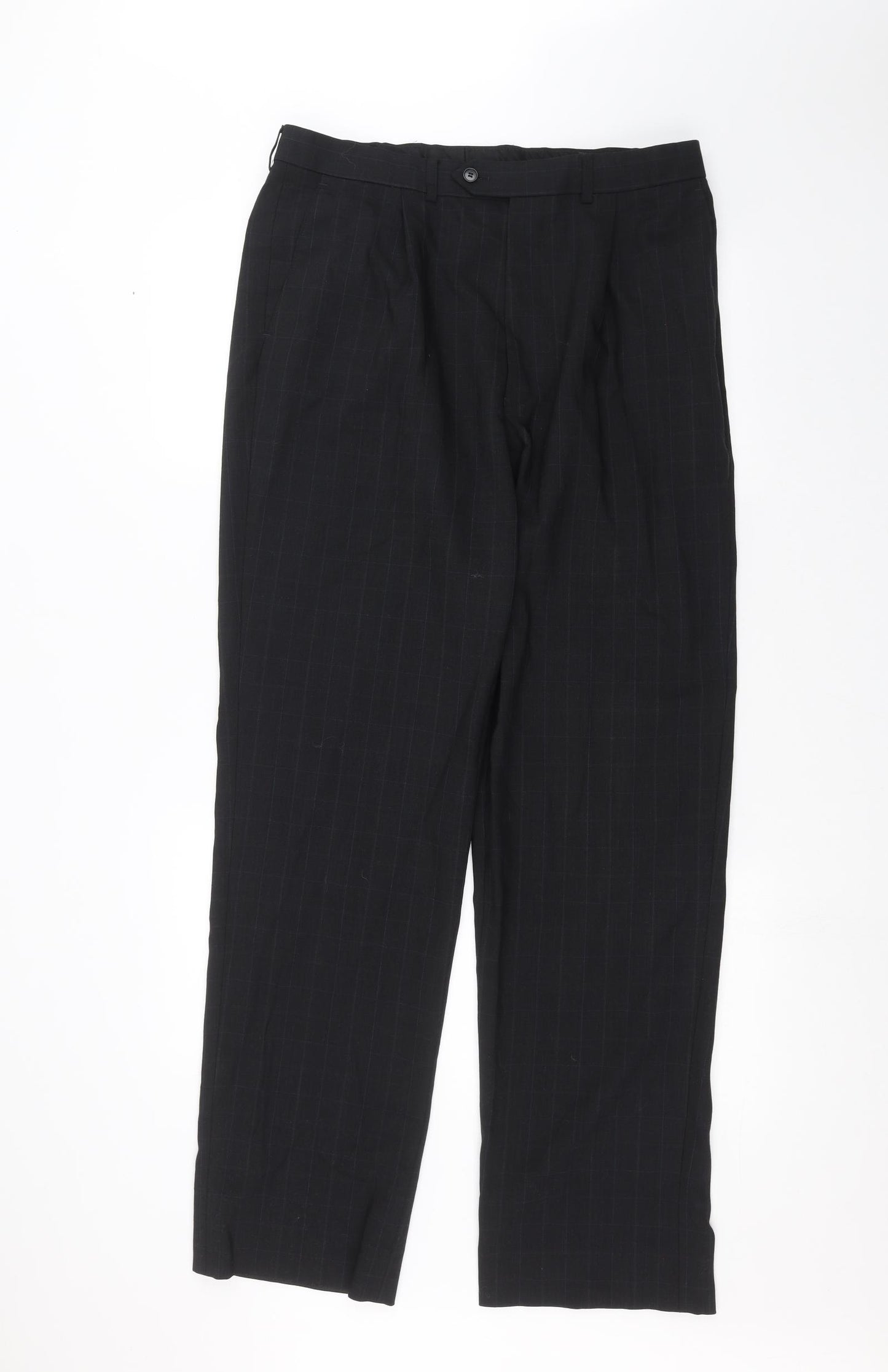 Marks and Spencer Mens Black   Trousers  Size 34 in L33 in