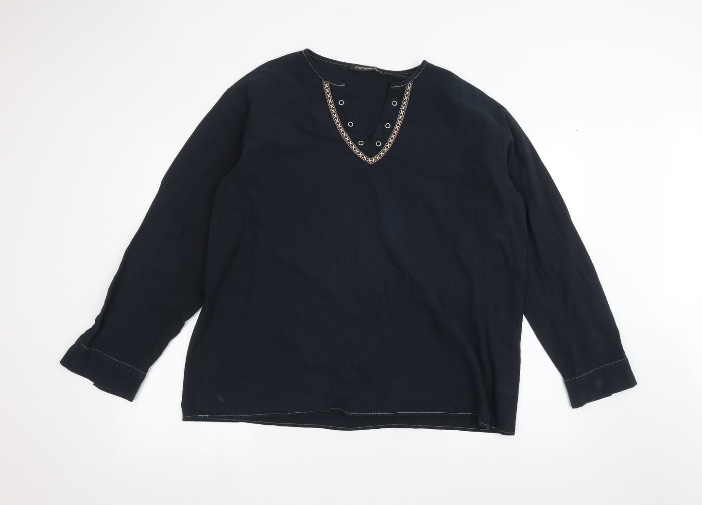 INCERUN Womens Blue   Basic T-Shirt Size 2XL