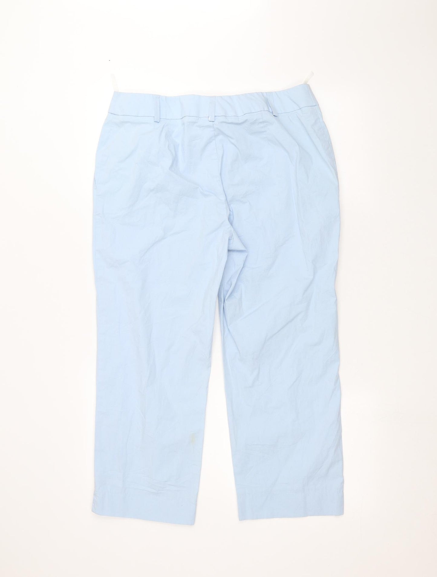 Marks and Spencer Womens Blue   Cropped Trousers Size 16 L20 in
