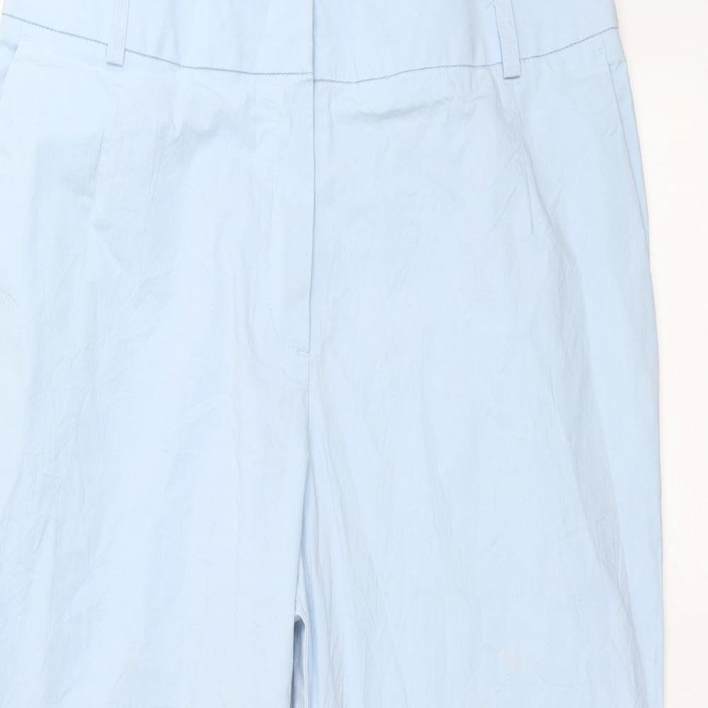 Marks and Spencer Womens Blue   Cropped Trousers Size 16 L20 in