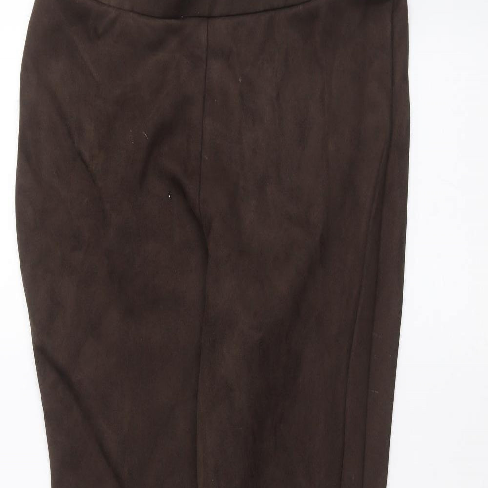 M&Co Womens Brown   Trousers  Size 14 L23 in