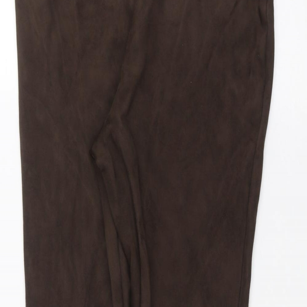 M&Co Womens Brown   Trousers  Size 14 L23 in