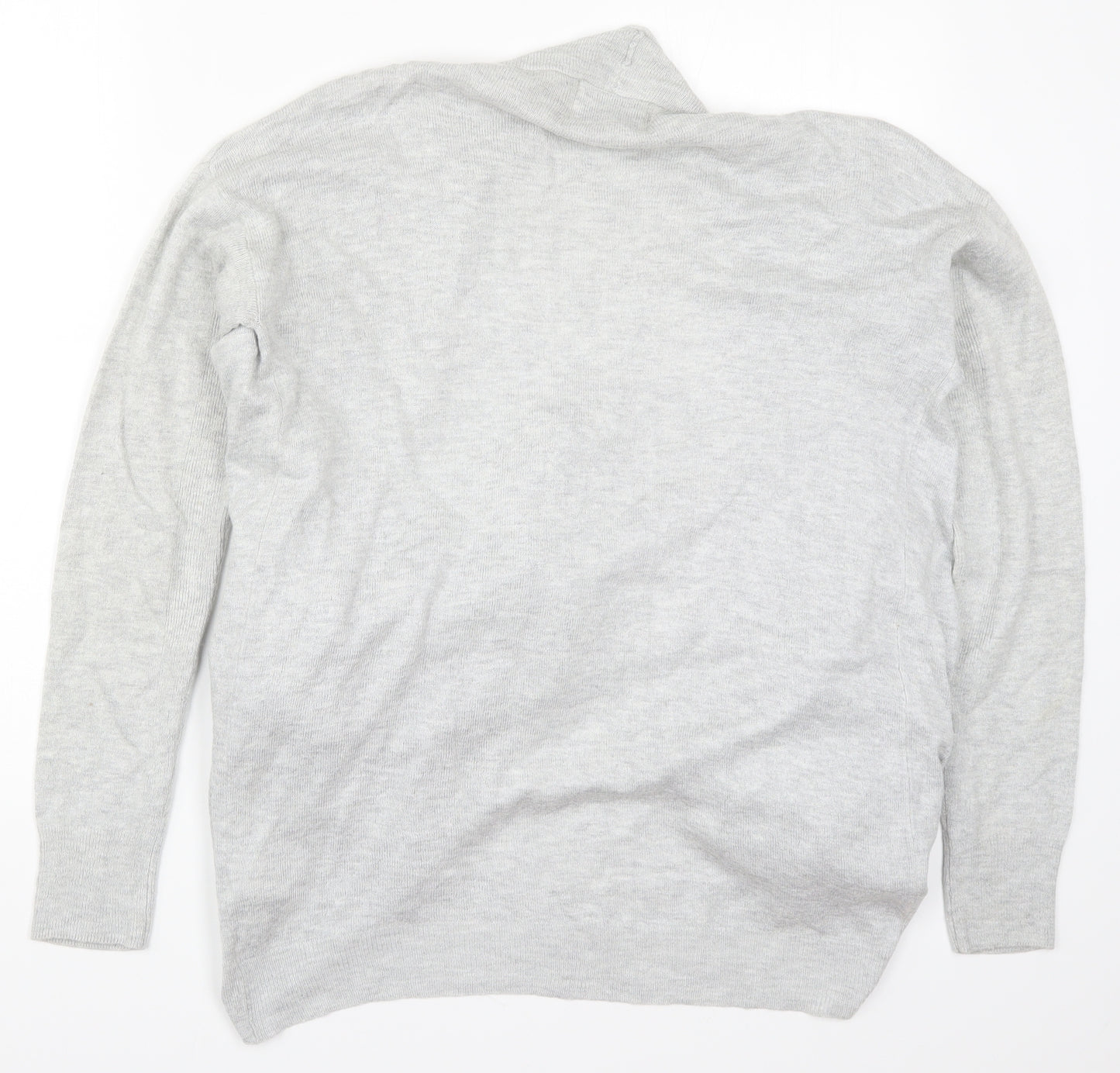 Papaya Womens Grey  Knit Cardigan Jumper Size M