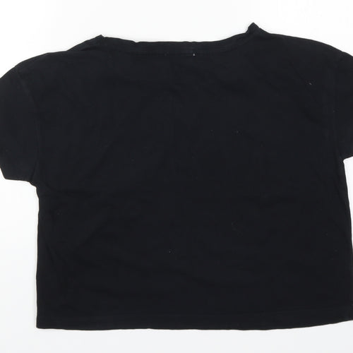 New Look Womens Black Solid  Top Pyjama Top Size M  - I Prefer My Espresso in a Martini