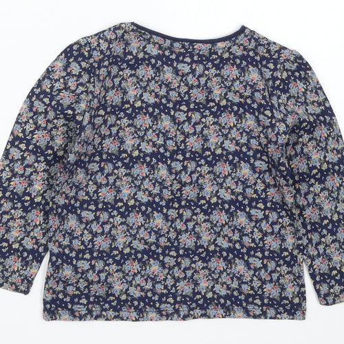 F&F Girls Blue Floral  Basic T-Shirt Size 18-24 Months