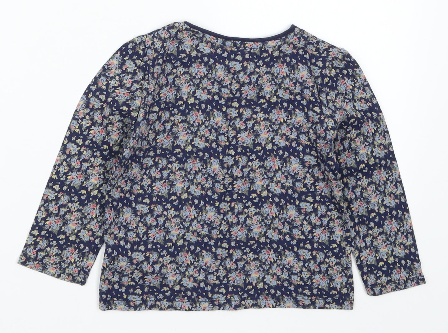F&F Girls Blue Floral  Basic T-Shirt Size 18-24 Months