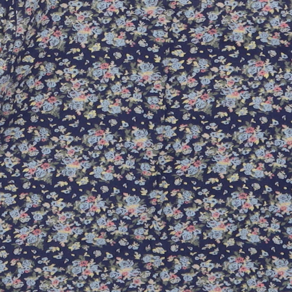 F&F Girls Blue Floral  Basic T-Shirt Size 18-24 Months