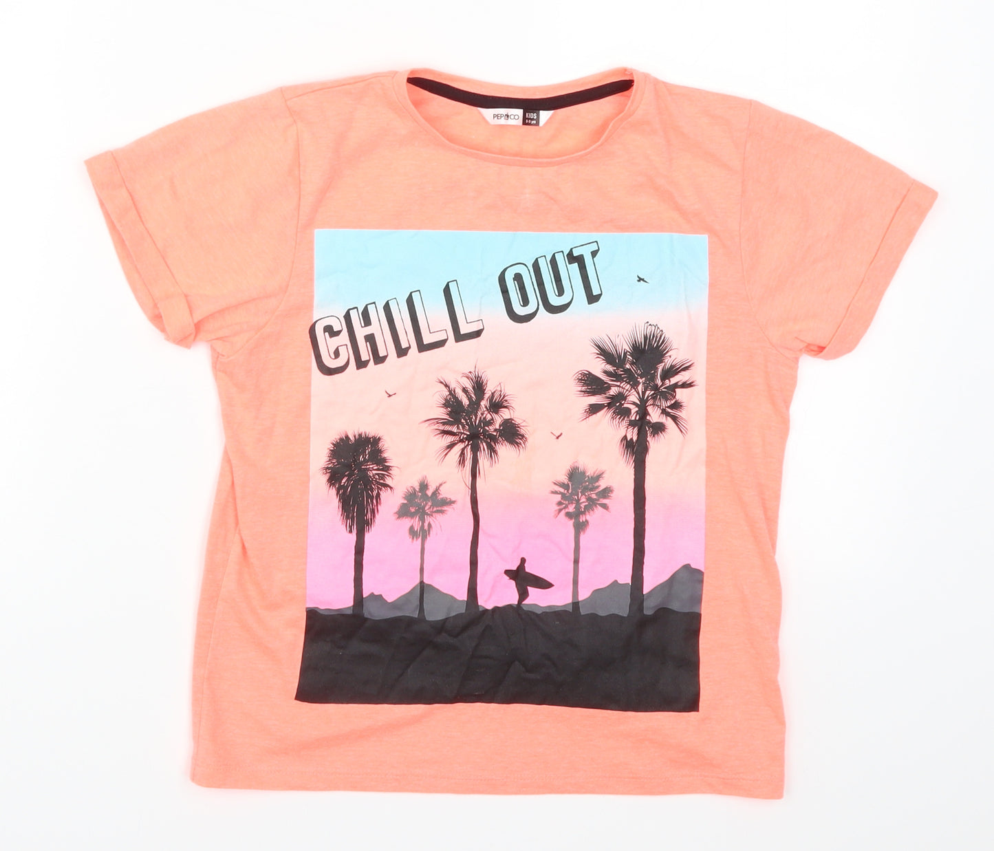 Pep&Co Boys Pink   Basic T-Shirt Size 8-9 Years  - Chill Out