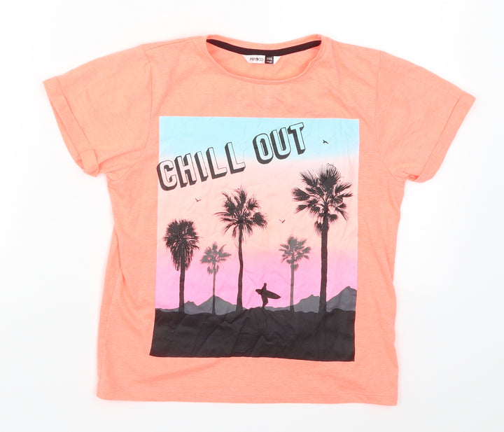 Pep&Co Boys Pink   Basic T-Shirt Size 8-9 Years  - Chill Out