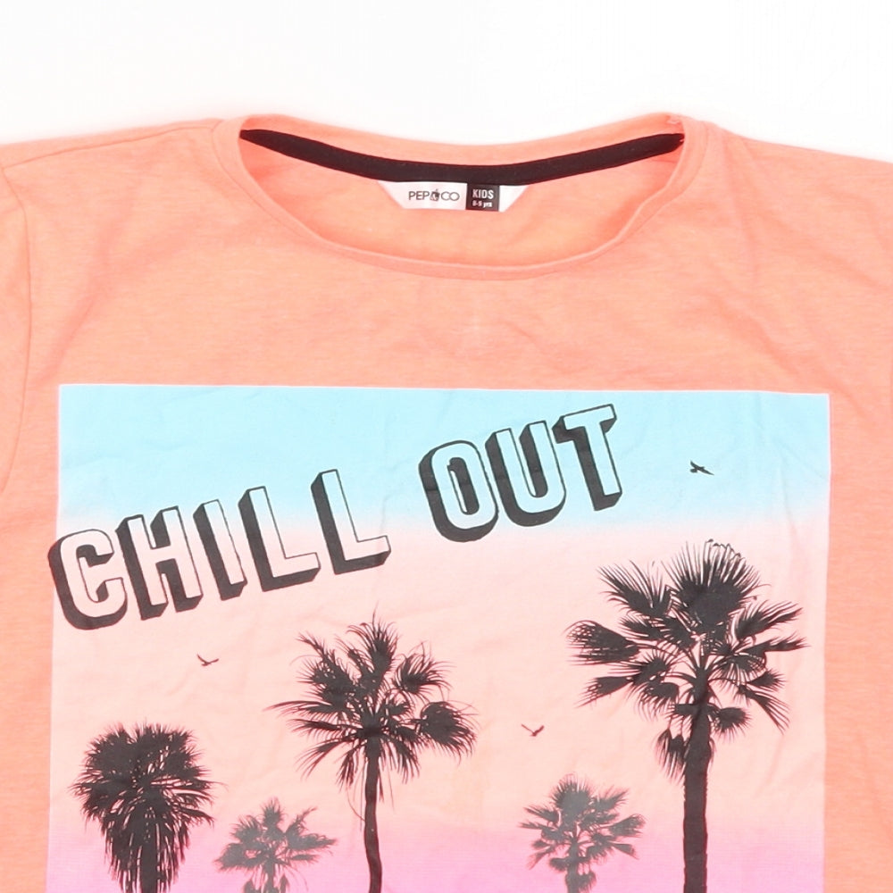 Pep&Co Boys Pink   Basic T-Shirt Size 8-9 Years  - Chill Out