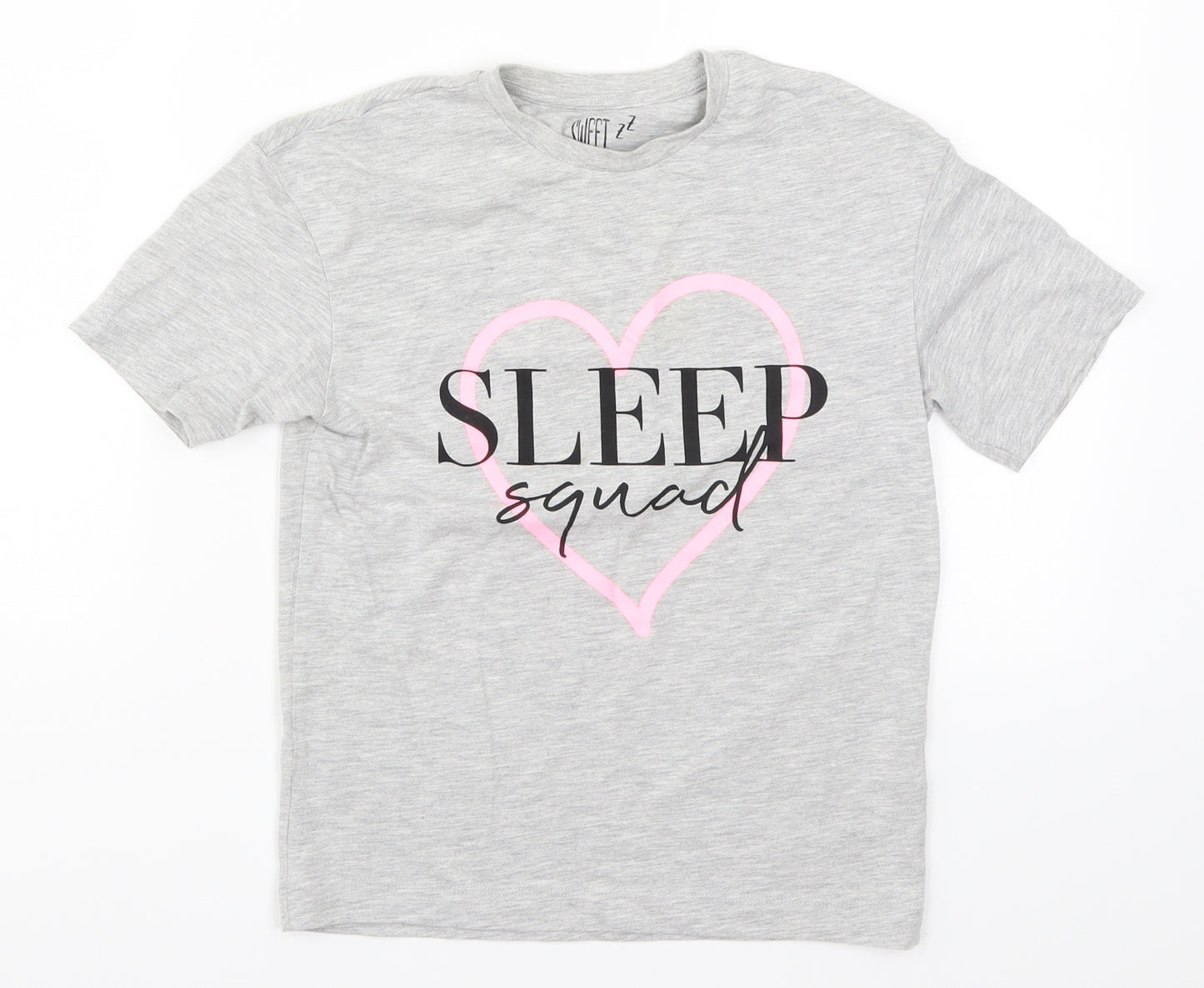 Matalan Girls Grey Solid  Top Pyjama Top Size 9 Years  - Sleep Squad