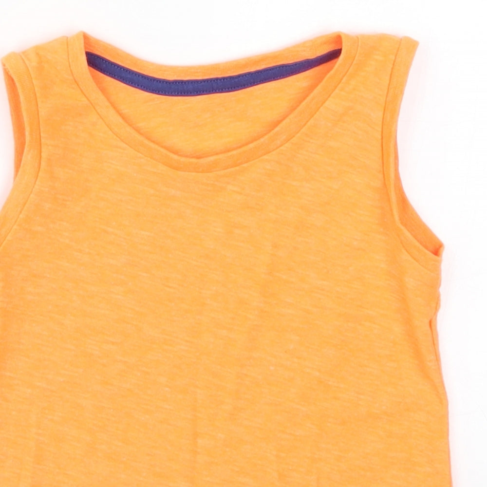 Matalan Boys Orange   Basic Tank Size 2-3 Years