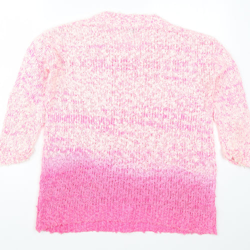 Topshop Womens Pink  Knit Pullover Jumper Size 6  - Ombre