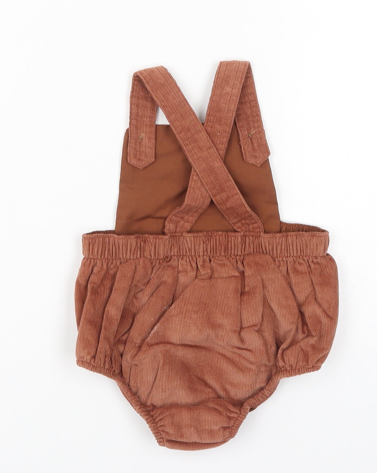 Nutmeg Baby Brown  Corduroy Dungaree One-Piece Size 3-6 Months  - Bear
