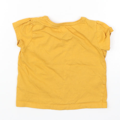 Primark Girls Yellow   Basic T-Shirt Size 12-18 Months  - Mummy and Me Zebra