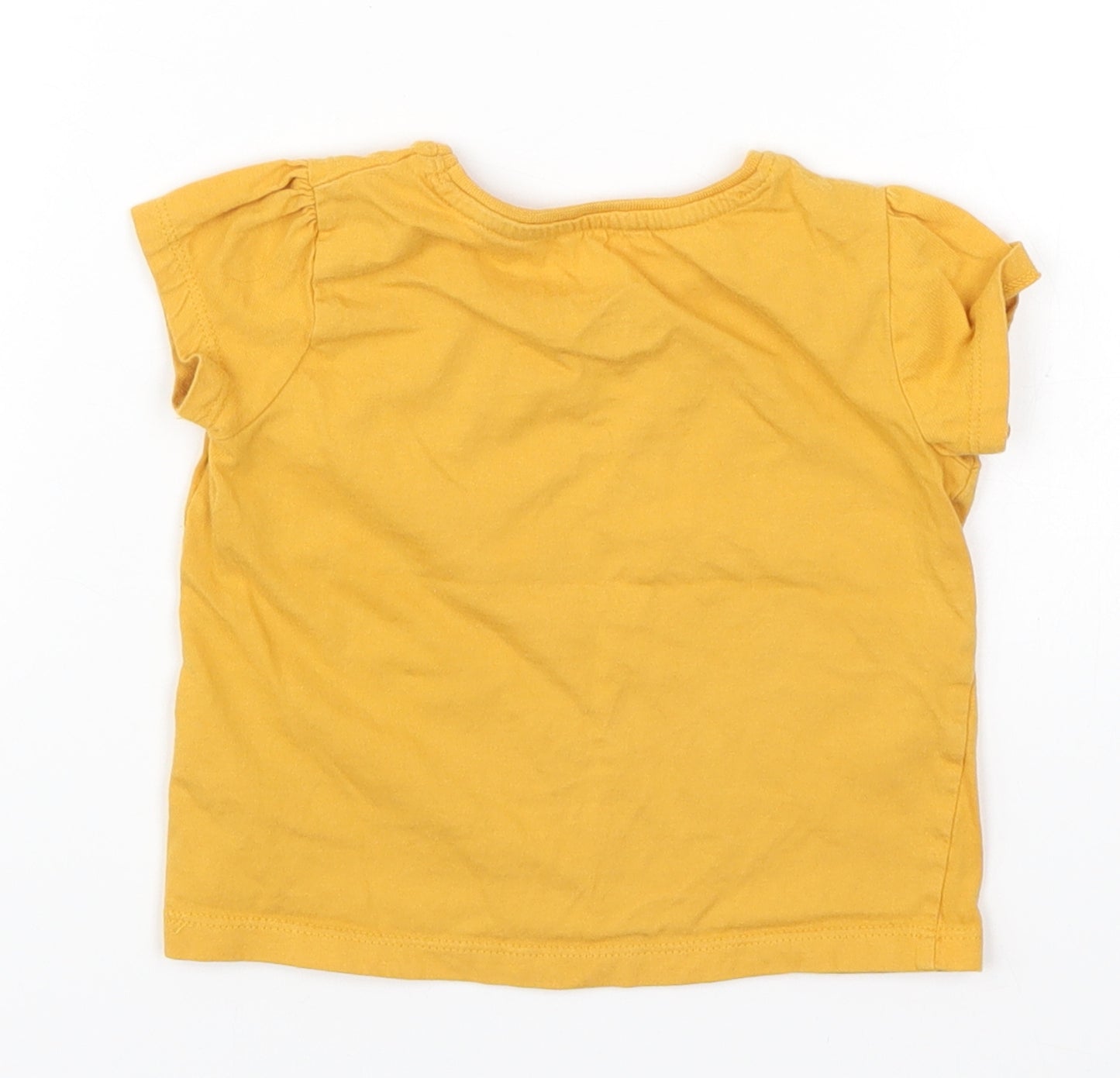 Primark Girls Yellow   Basic T-Shirt Size 12-18 Months  - Mummy and Me Zebra