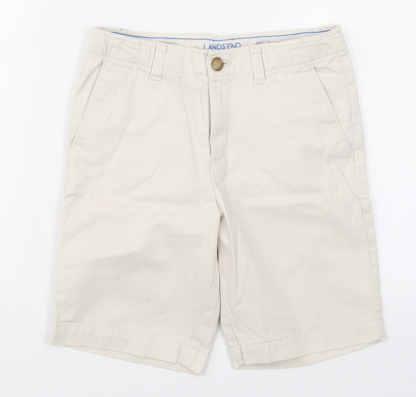 Lands End Boys Beige   Bermuda Shorts Size 10-11 Years