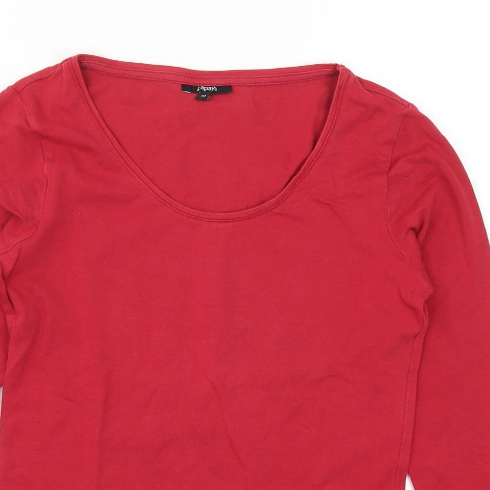 Papaya Womens Red   Basic T-Shirt Size 10