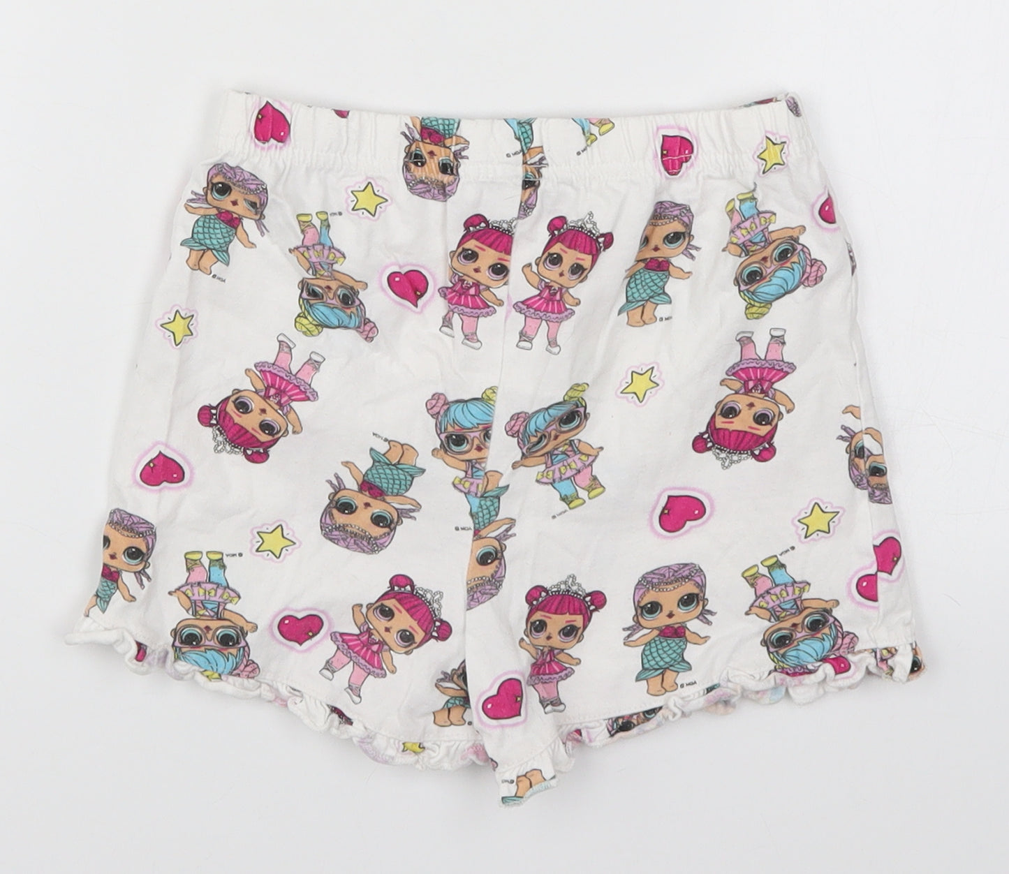 Matalan Girls White   Sweat Shorts Size 10 Years - LOL Surprise Pyjamas