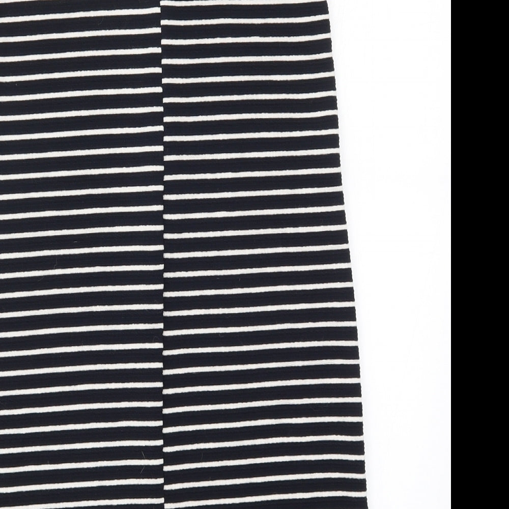 Young Dimension Girls Black Striped Lace A-Line  Size 10-11 Years