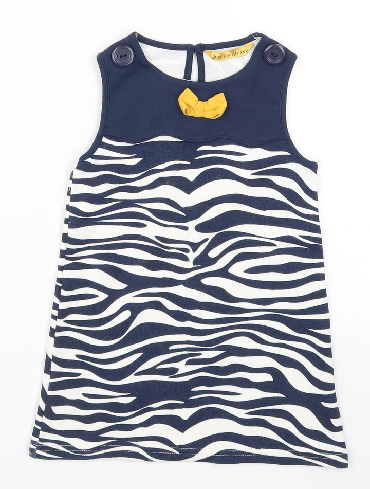 Matalan Girls Blue Animal Print  Basic Tank Size 3 Years