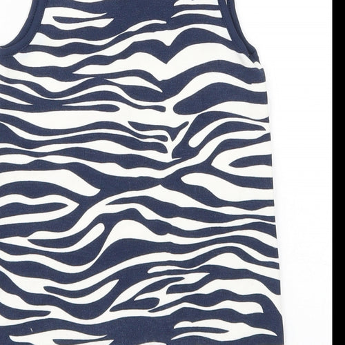 Matalan Girls Blue Animal Print  Basic Tank Size 3 Years
