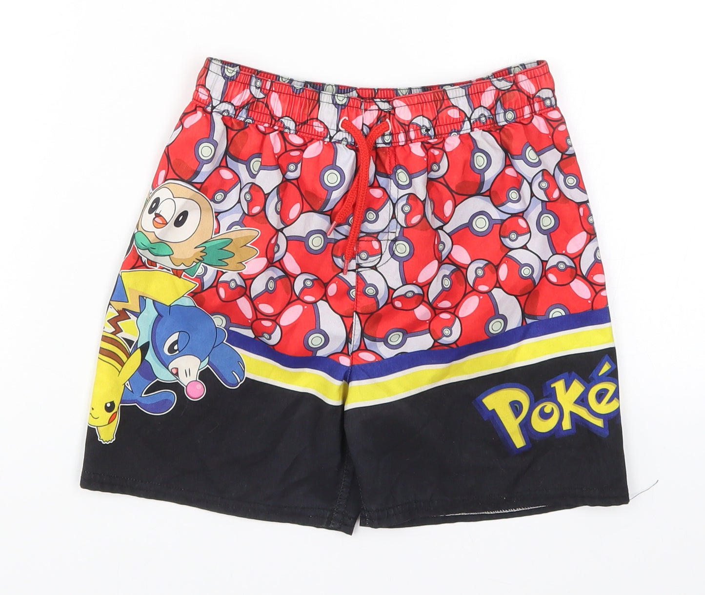 George Boys Red   Bermuda Shorts Size 7-8 Years - Pokemon