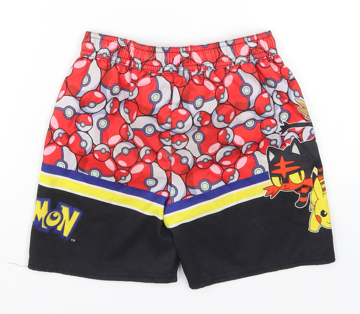 George Boys Red   Bermuda Shorts Size 7-8 Years - Pokemon