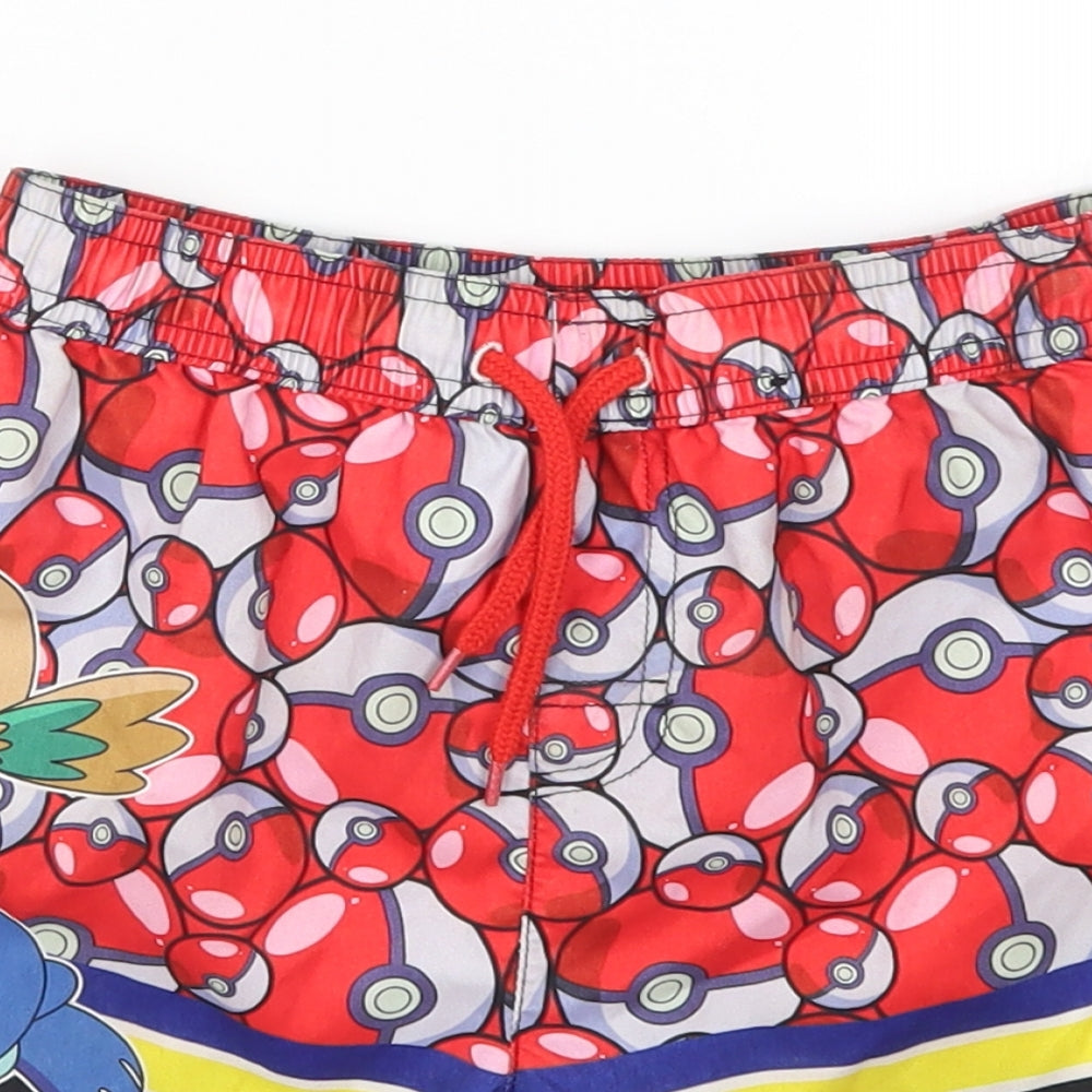 George Boys Red   Bermuda Shorts Size 7-8 Years - Pokemon